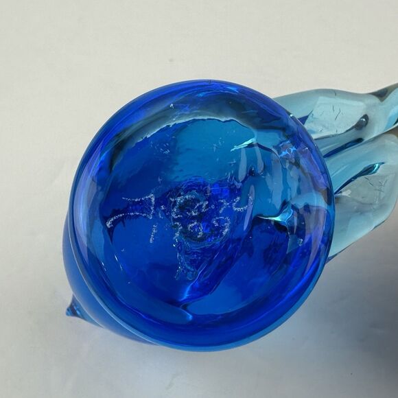 Titan Art Glass Blue Bird of Happiness Happy Little Figurine Paperweight 1999 - Picture 7 of 8